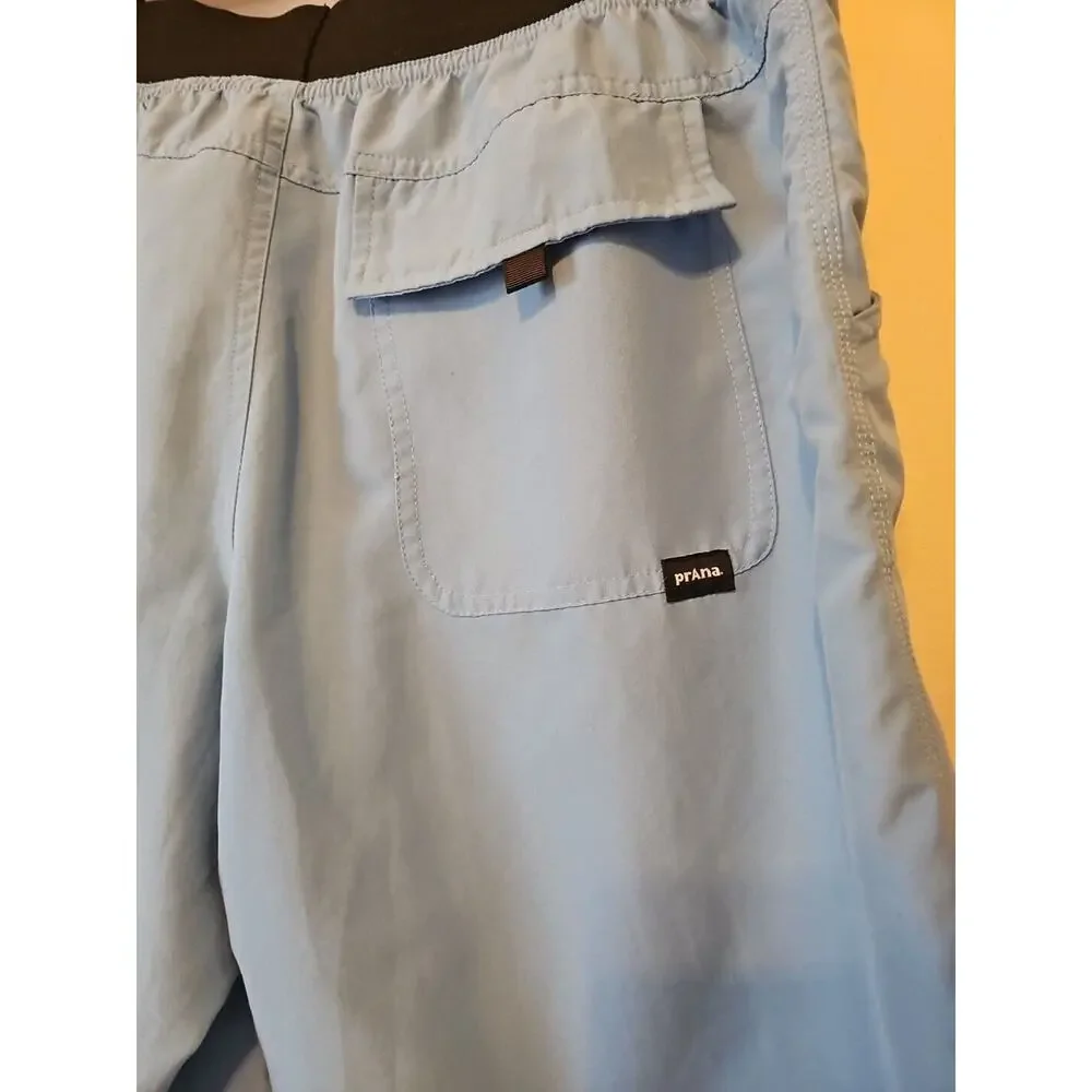 Prana Men's Swim Trunks‎ Elastic Waistband Shorts Size M Blue